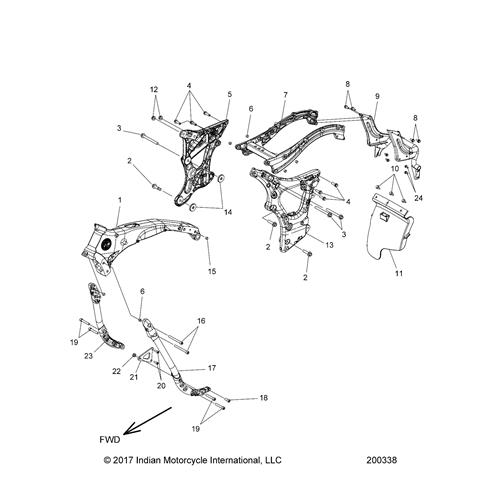 MAINFRAME, FRONT, TOUR, 25 DEG. JBLK