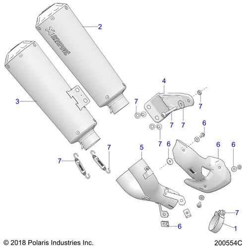 CLAMP-EXHAUST [RED/WHITE S MODEL ONLY, EXCEPT CHINA]