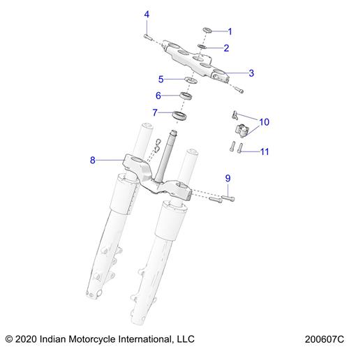 NUT, TOP, TRIPLE CLAMP