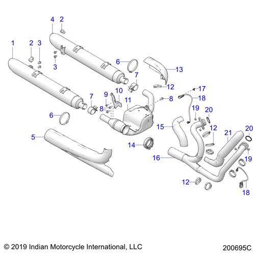 MUFFLER,STAGE 0,RH,CHROME