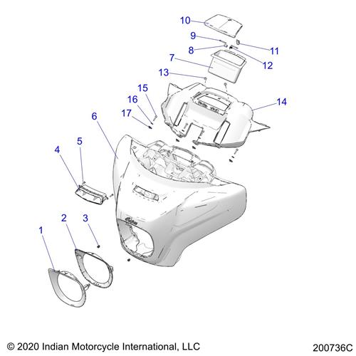 BEZEL, HEADLIGHT, TEX