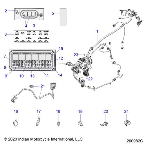 HARNESS-CHASSIS TOURING,IND,V8 (INCL. 1-15)