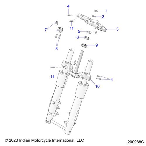 NUT, TOP, TRIPLE CLAMP