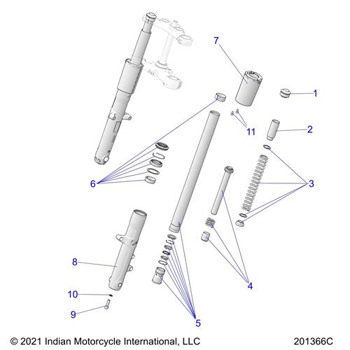 ASM., FORK LEG, LH, FLAT BLACK (INCL. 1-16)