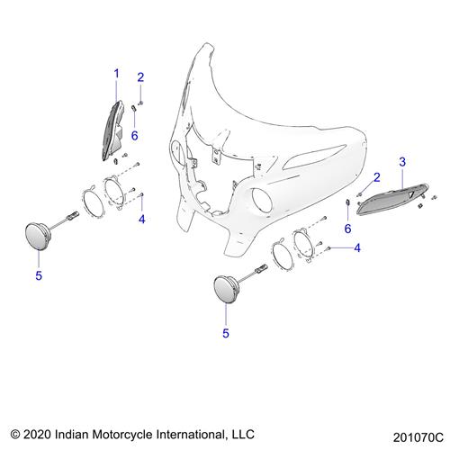 TURN SIGNAL, FAIRING, RH