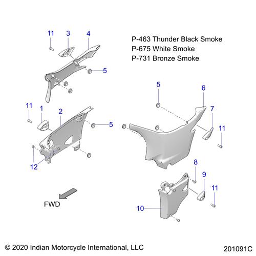 COVER, TIPOVER MOUNT, LOWER, RH