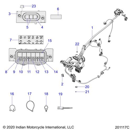 HARNESS-CHASSIS CRUISER,IND,V8 (INCL. 1-15)