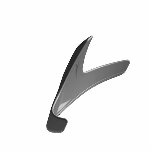 FRONT FENDER TIP TRIM  CHROME