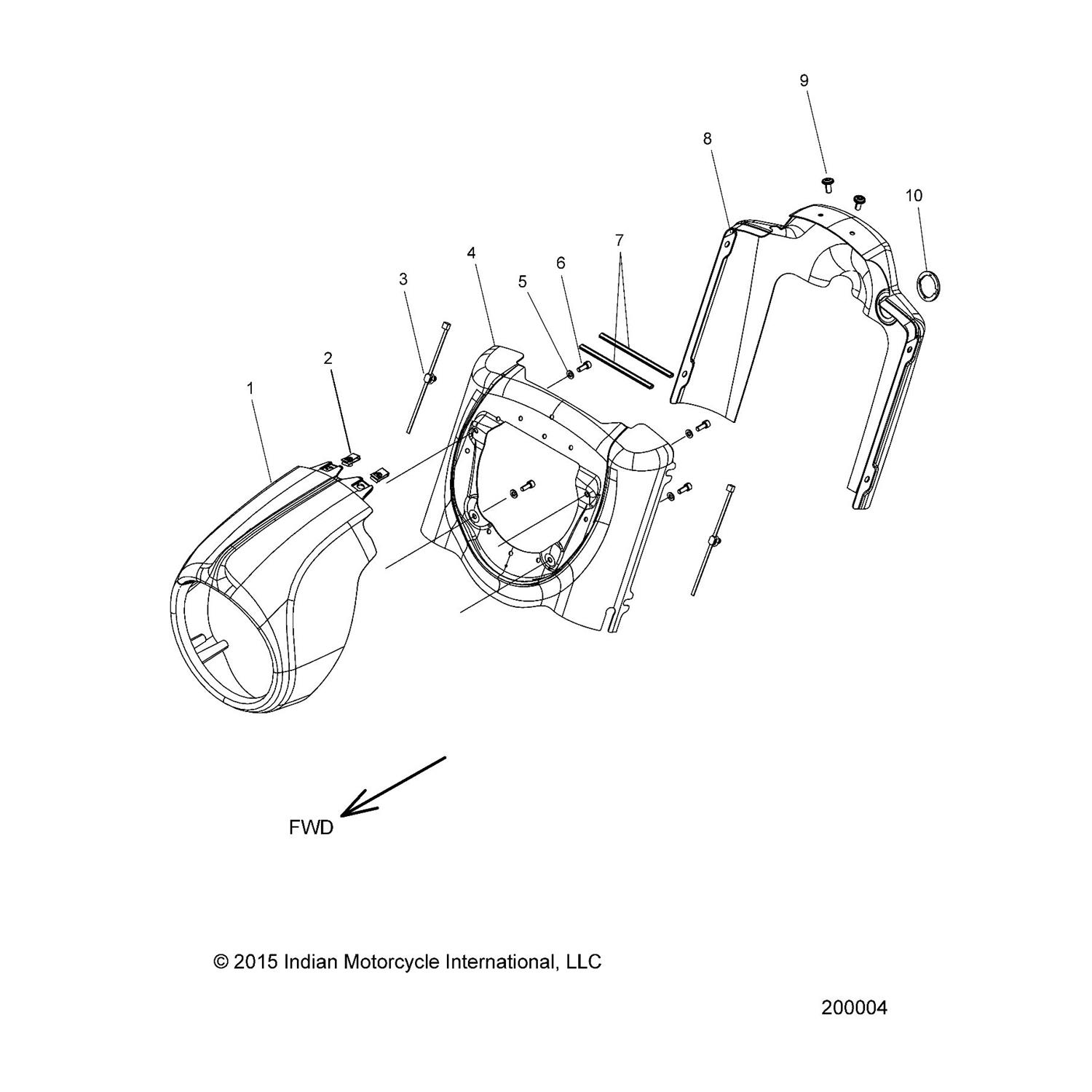 COVER, NACELLE, REAR, CHROME