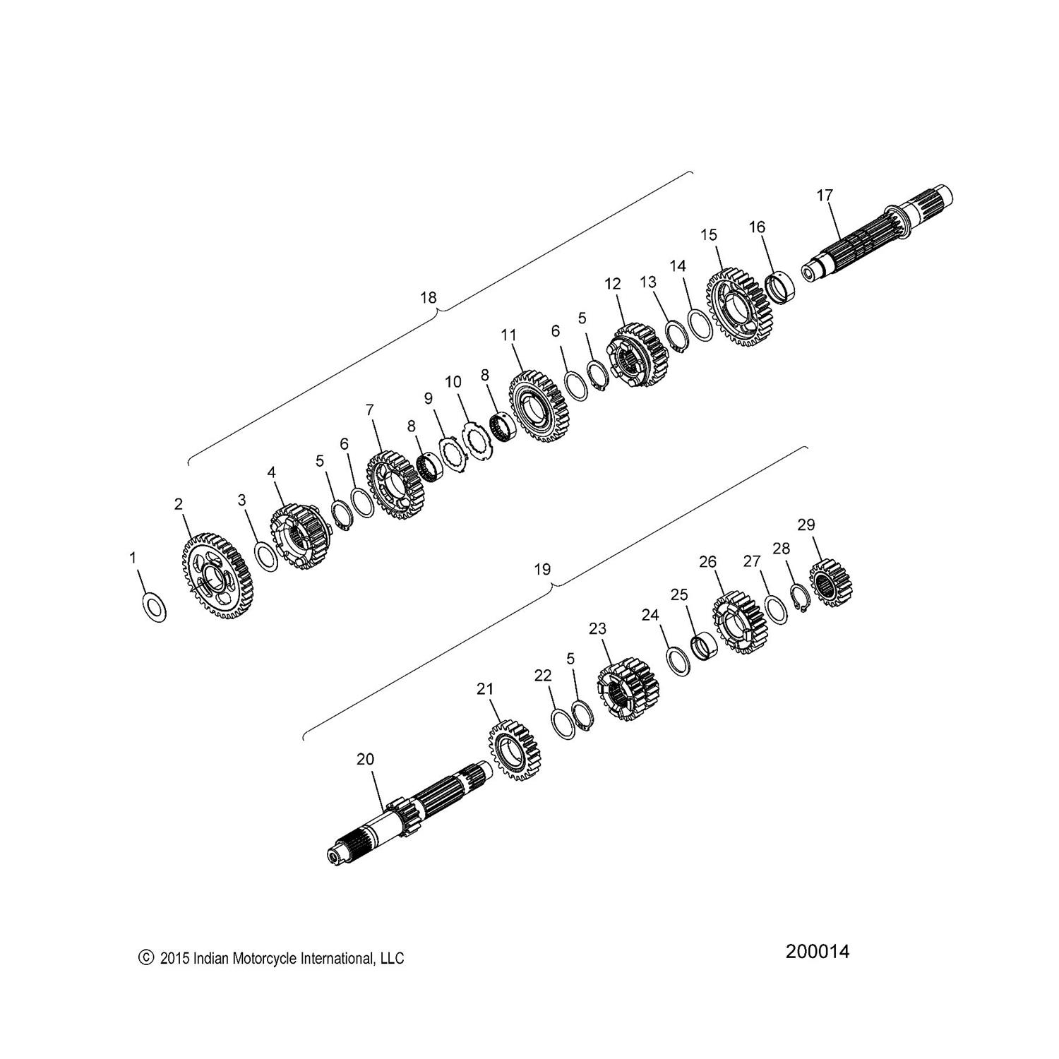 SHAFT, INPUT AND 1ST GEAR