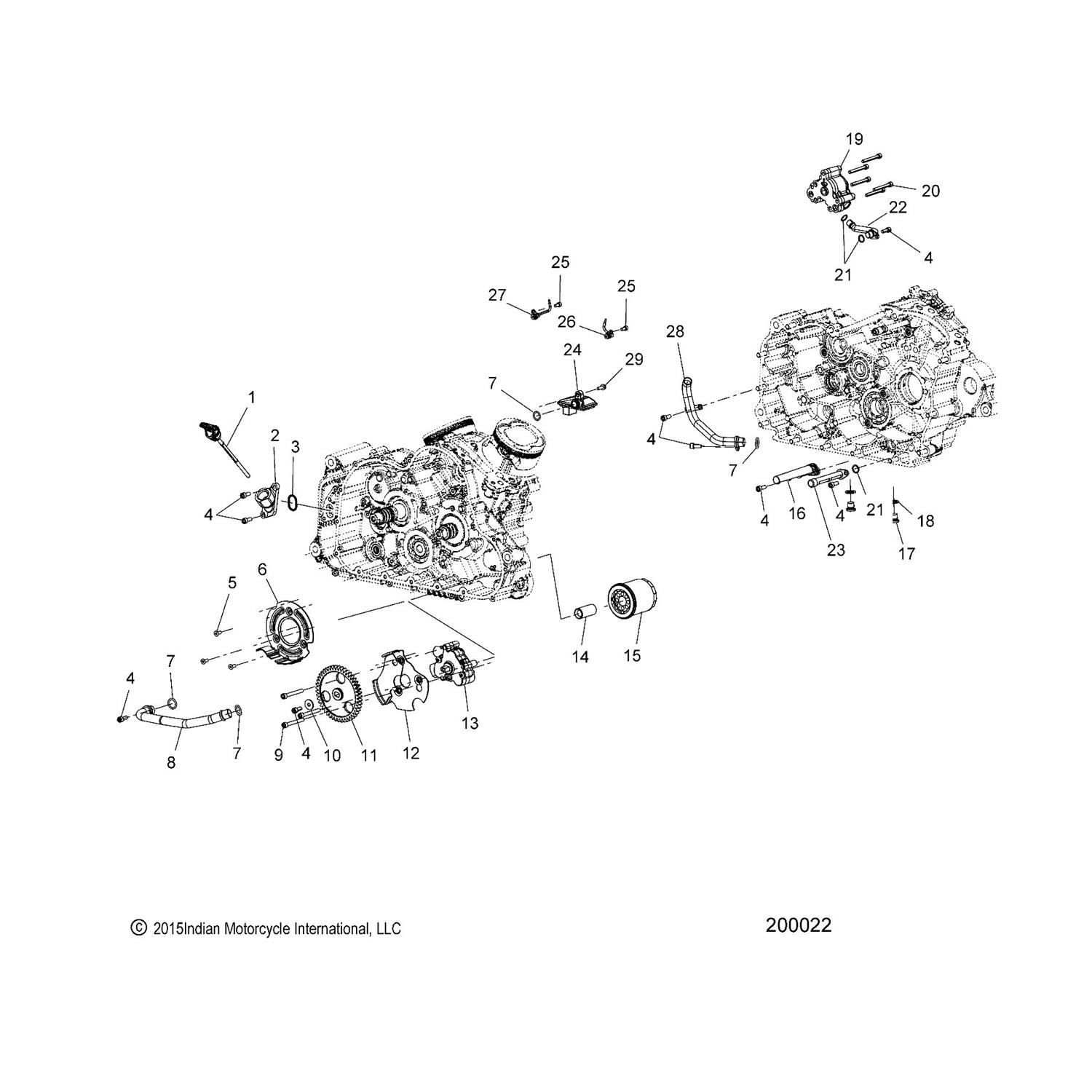 ASM., PISTON, COOLING JET, FRONT