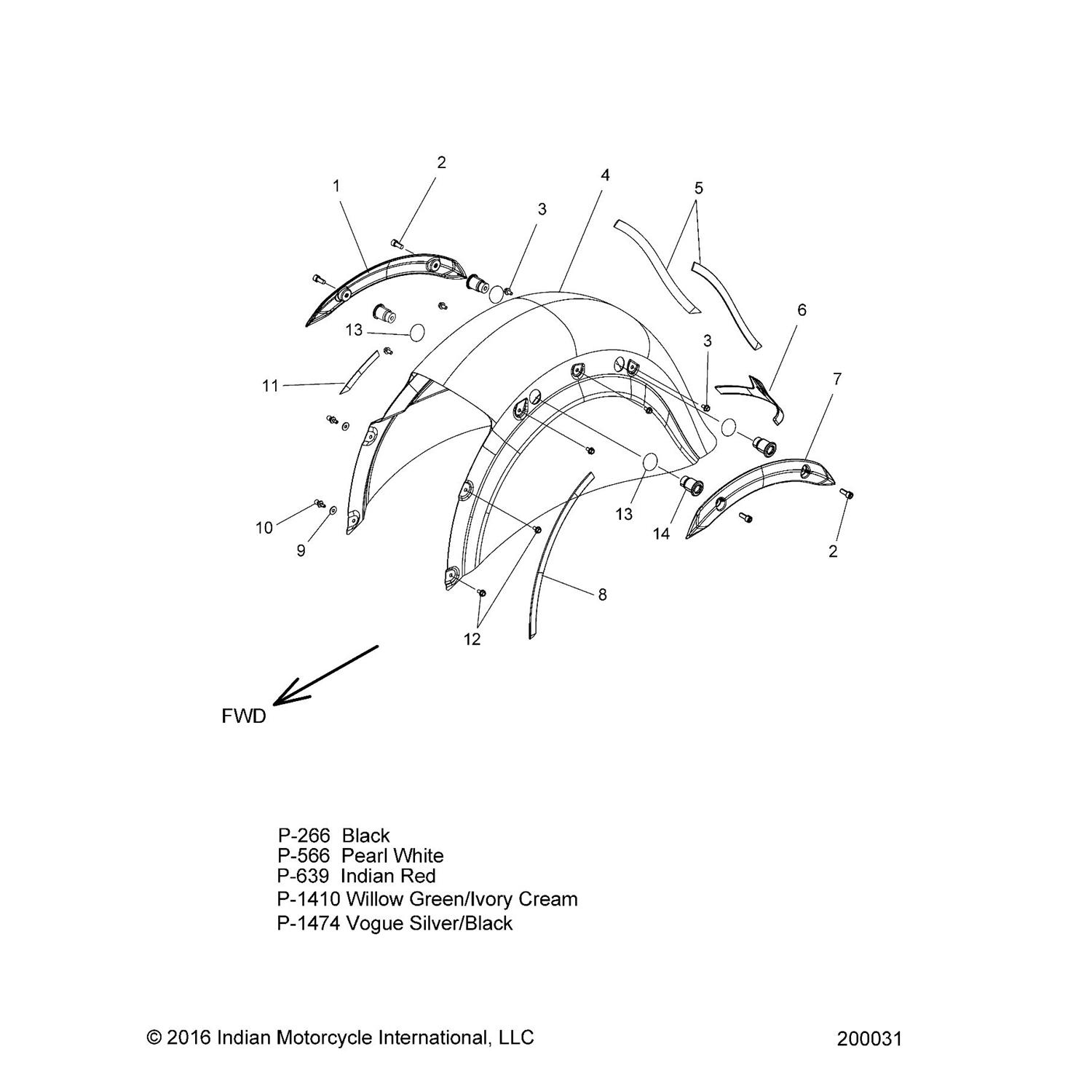 TRIM, REAR FENDER, LH, FRONT