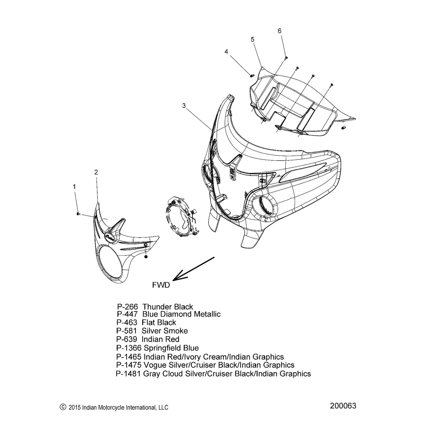 BEZEL-HEADLIGHT,FBLK [CHIEFTAIN DARK HORSE]