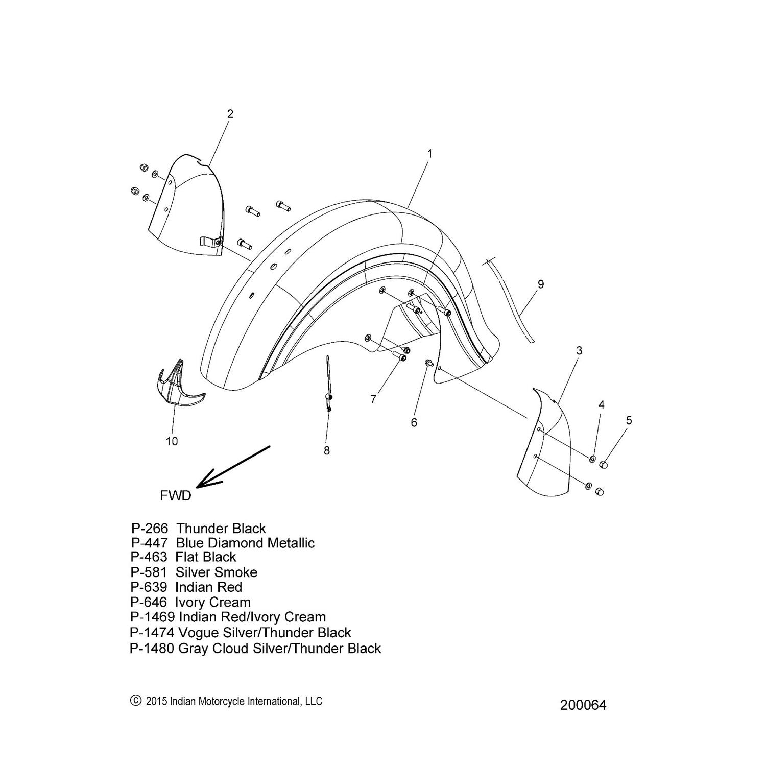 COVER, CALIPER, LH [CHIEFTAIN DARK HORSE]