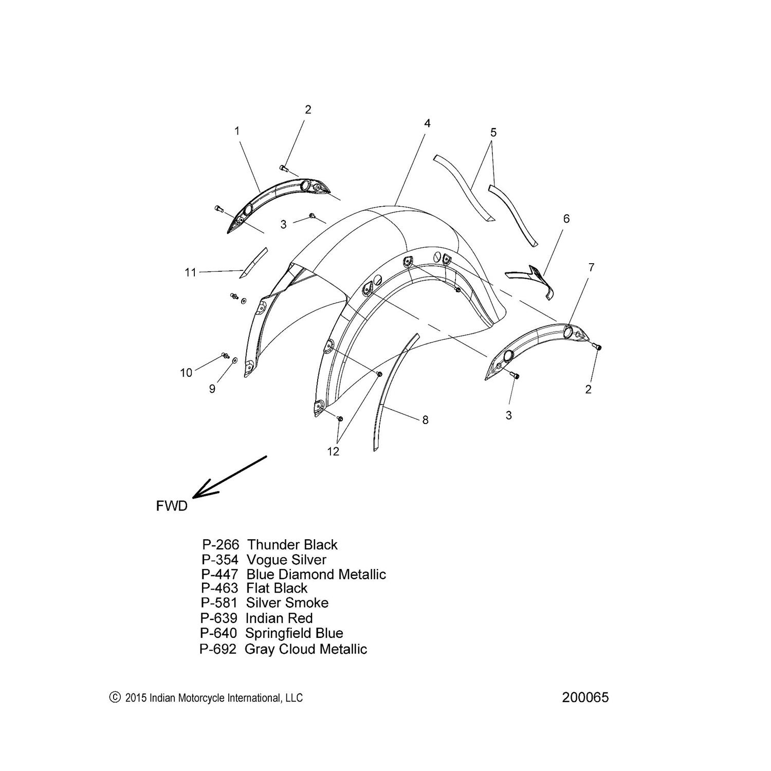 TRIM, TIP, REAR FENDER, CHROME [ROADMASTER][INTL]