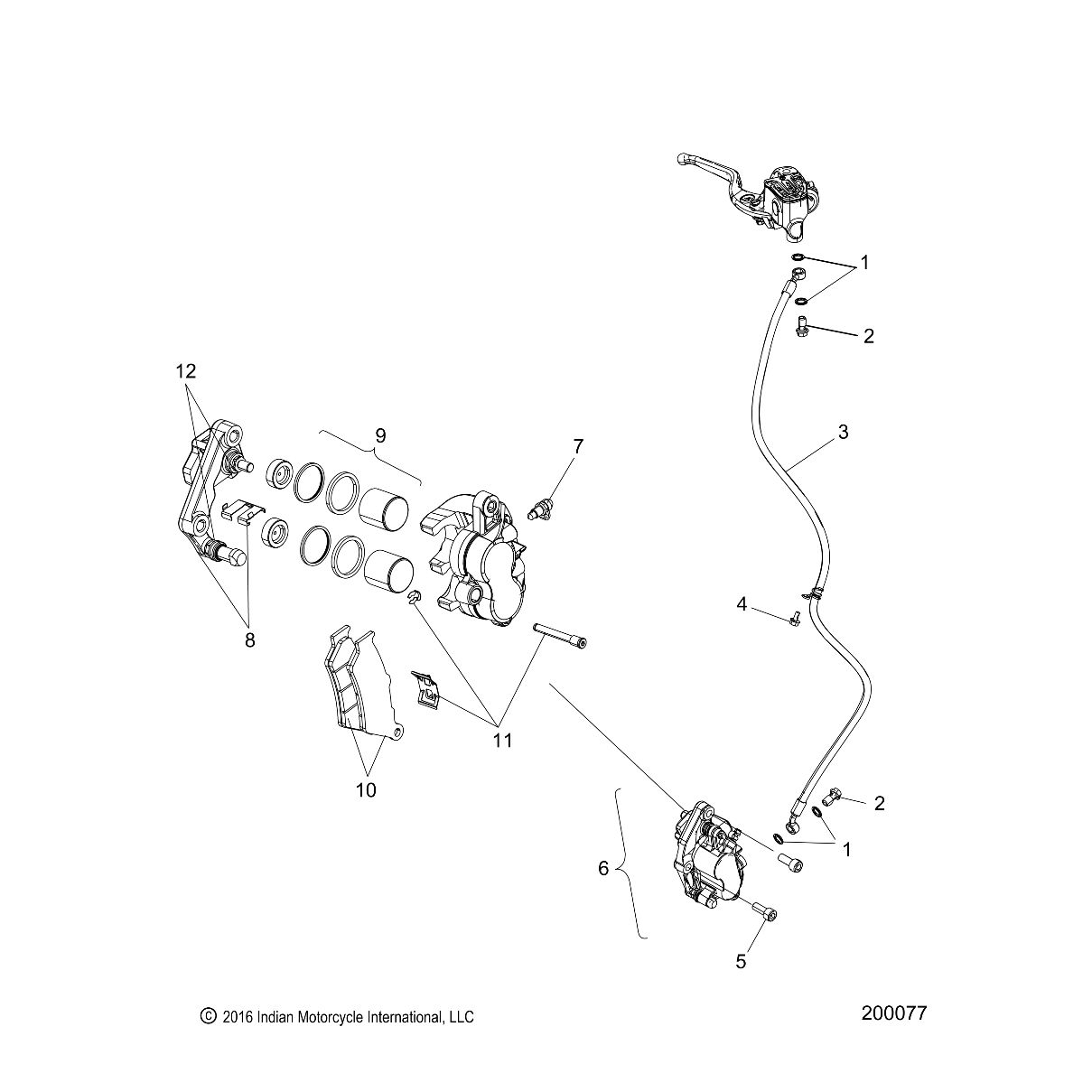 HOSE, BRAKE, FRONT, SS, OFFSET