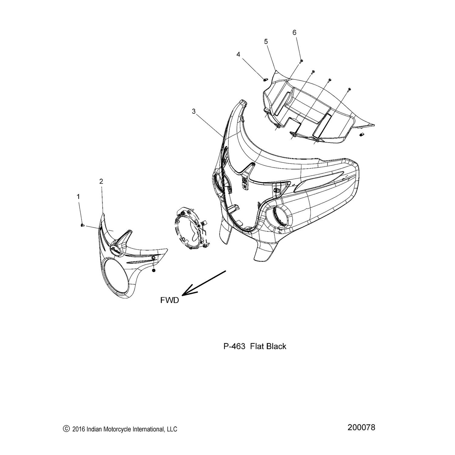 BEZEL, HEADLIGHT, FBLK