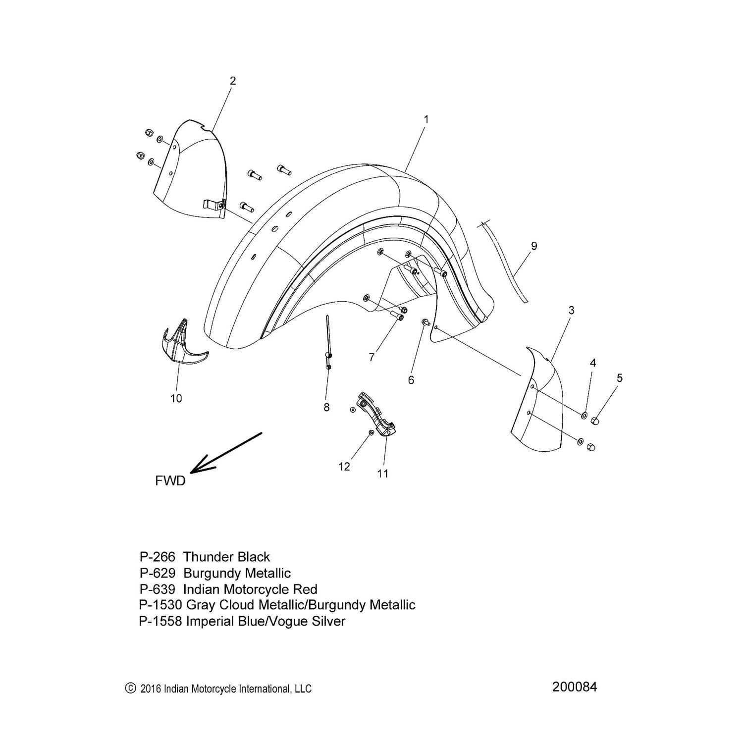 TRIM, TIP, FRONT FENDER