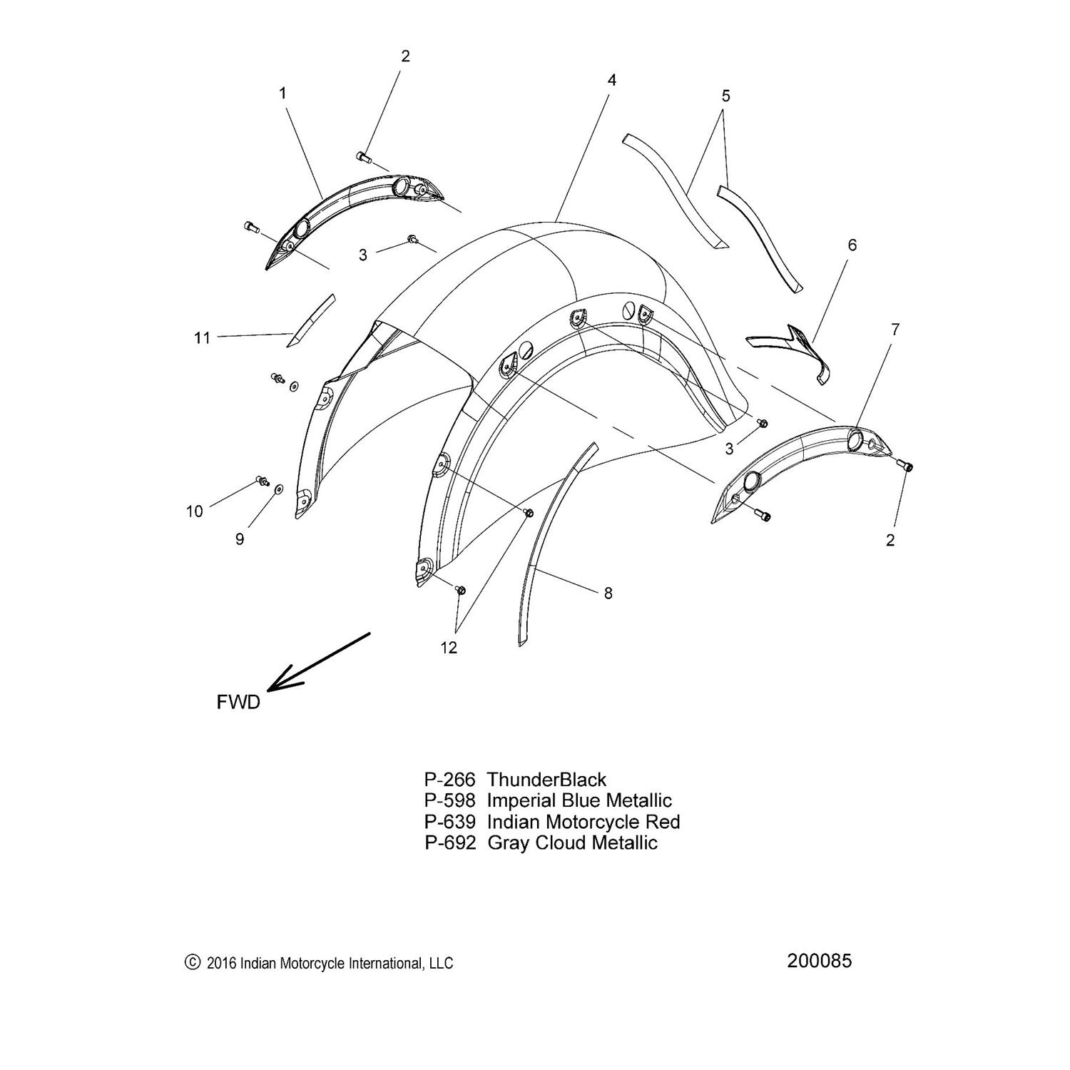 TRIM, REAR FENDER, RH, REAR