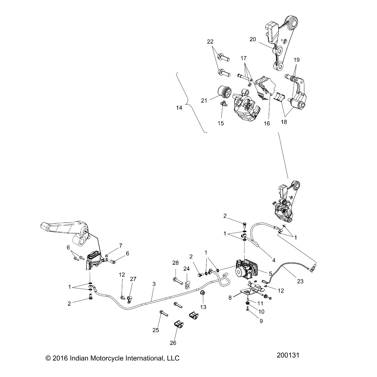 ASM., REAR CALIPER/BRACKET [INCL. 15-22]