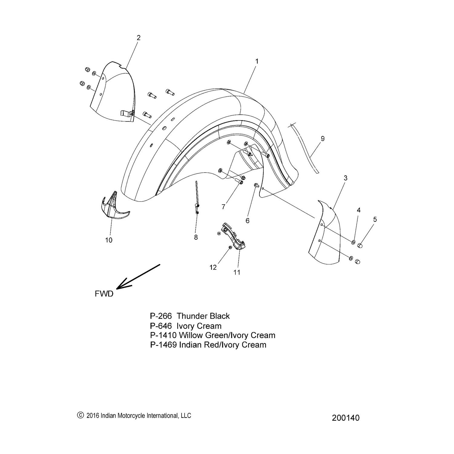 BRKT-HARNESS, FRNT FENDER [INTL ONLY]