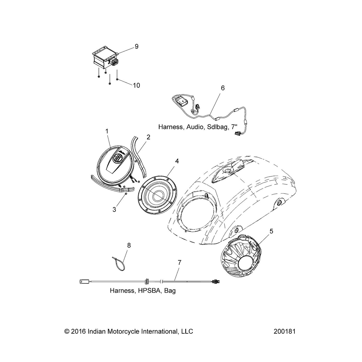 COVER-SPEAKERS, SADDLEBAG