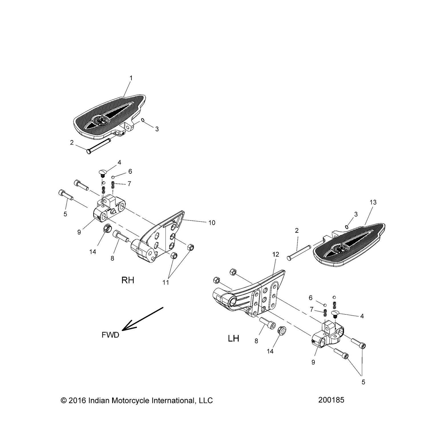 ASM., MOUNT, FLOORBOARD, PASS, LH, JT BLACK