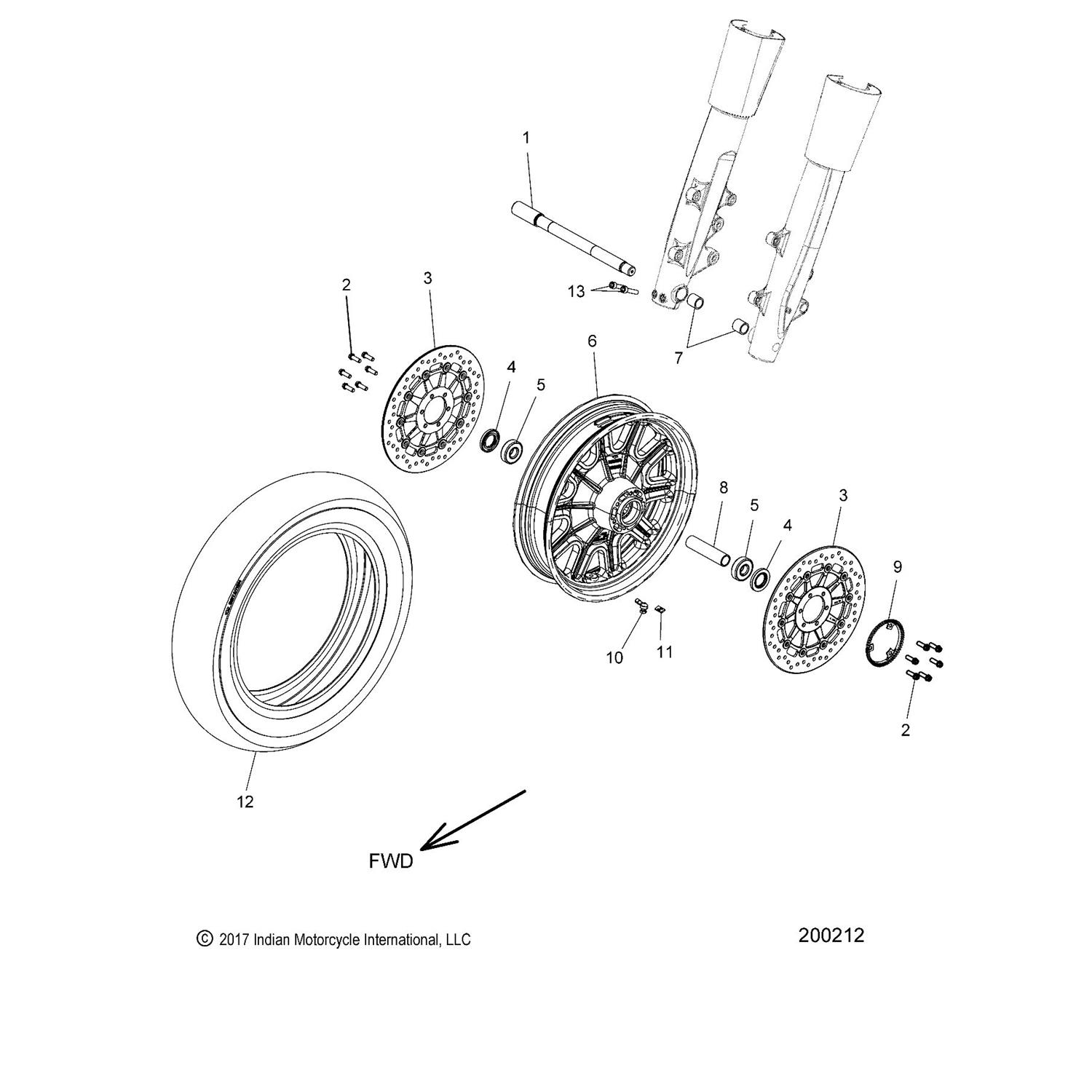 AXLE, FRONT