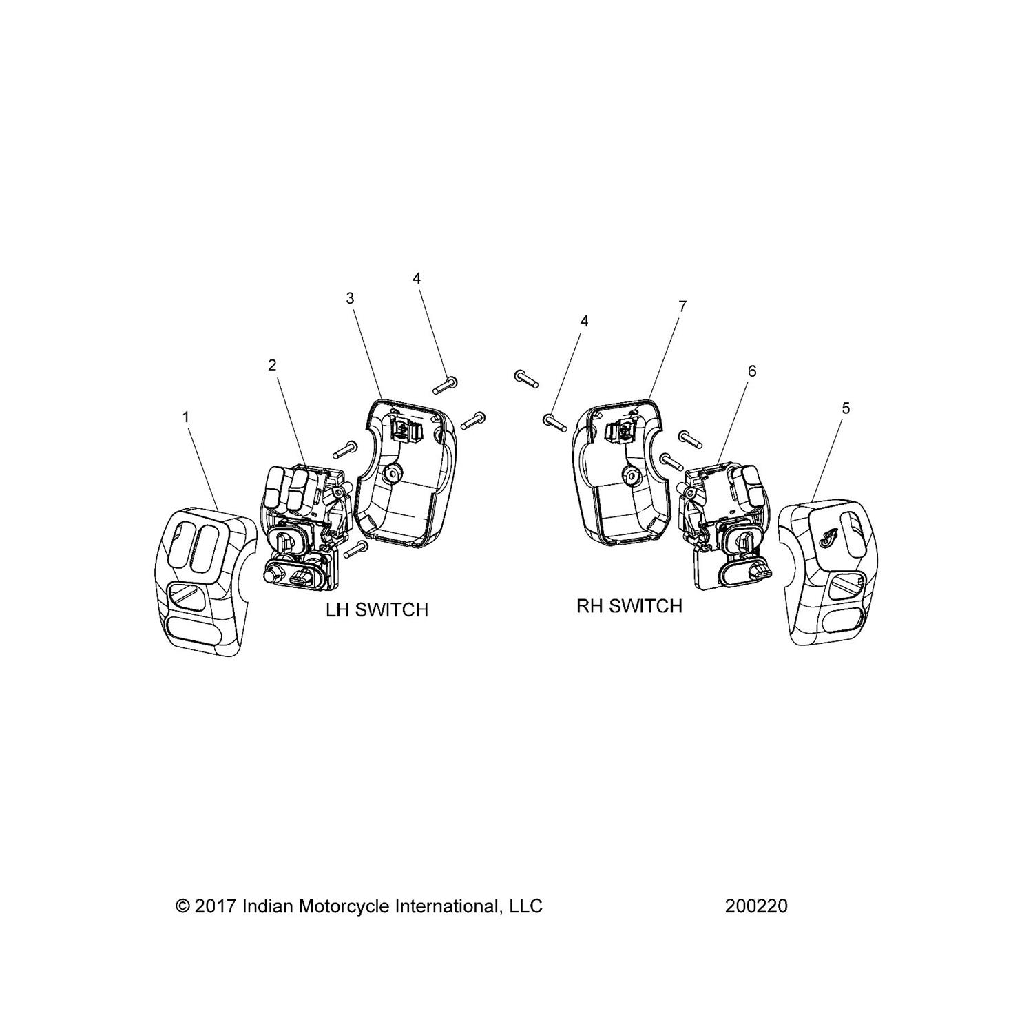 CVR-SWITCHCRL,3ROW,LH,RR,BLK [CHIEFTAIN BASE ONLY]