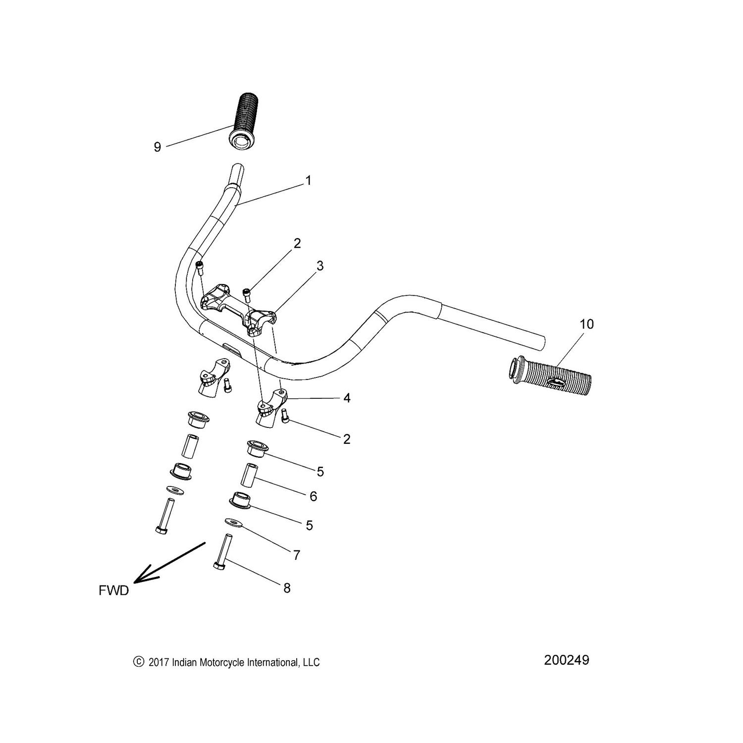 HANDLEBAR, CSC SPRFLD, CHROME