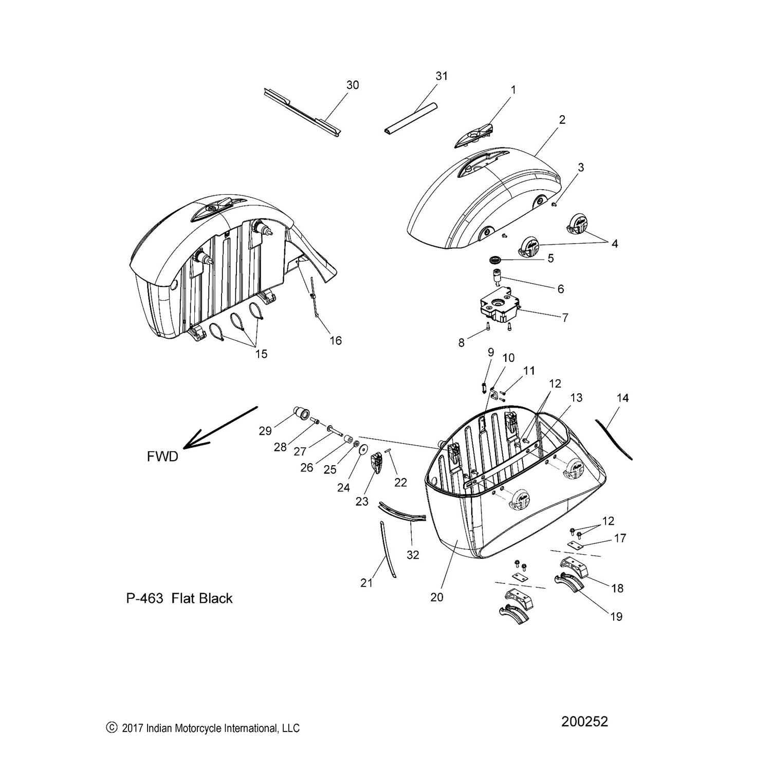 LOCK, ELECTRONIC, SADDLEBAG