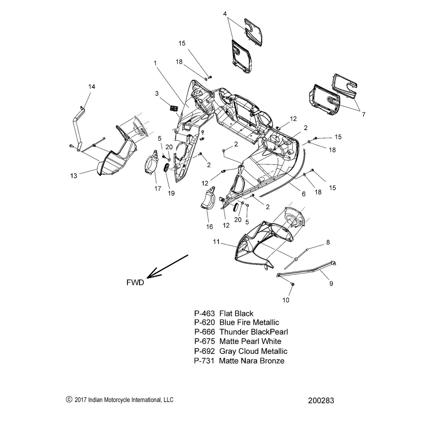 COVER, DRIVING LIGHT, LH, CLD GRAY