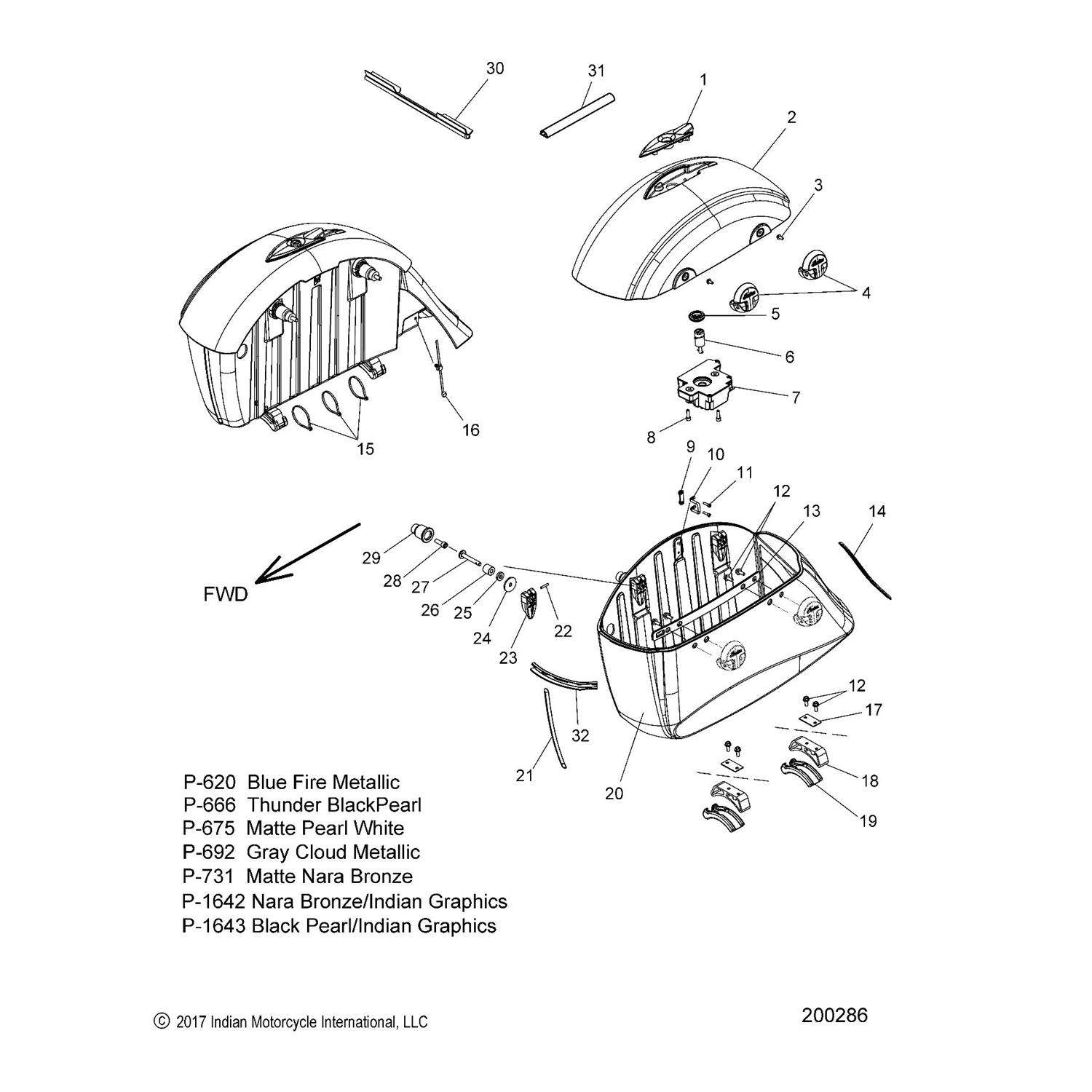 LID, SADDLEBAG, LH