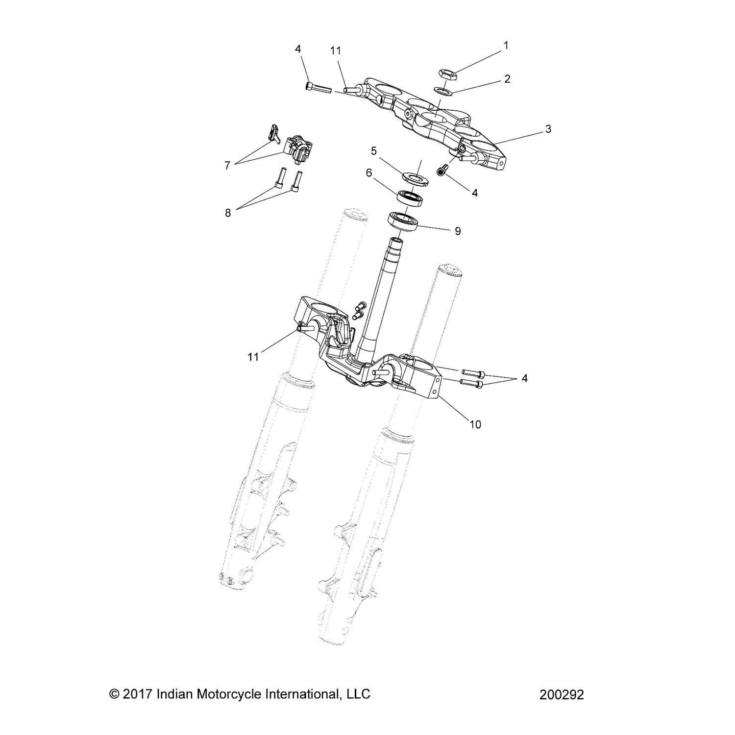 NUT, TOP, TRIPLE CLAMP