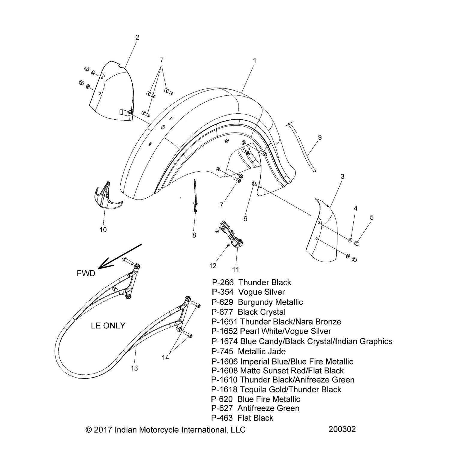 TRIM, FRONT FENDER