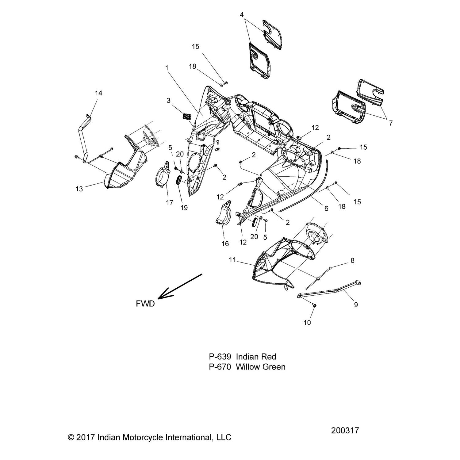 BRKT., SUPPORT, FAIRING, RH