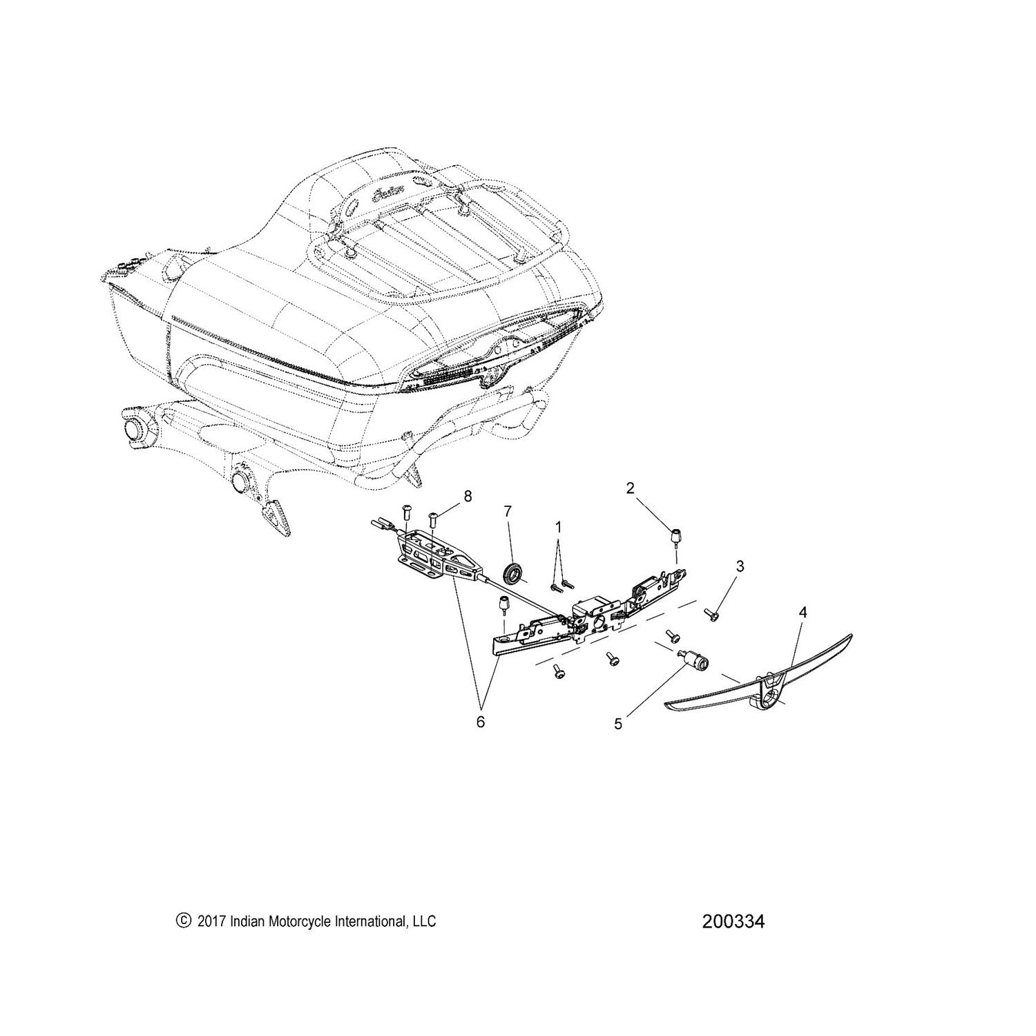 KIT, LOCK, STEERING HEAD/SADDLEBAG/TRUNK [INCL. LOCK,KEY,SREWS, SADDLEBAG AND TRUNK PUSHBUTTON LOCKS]