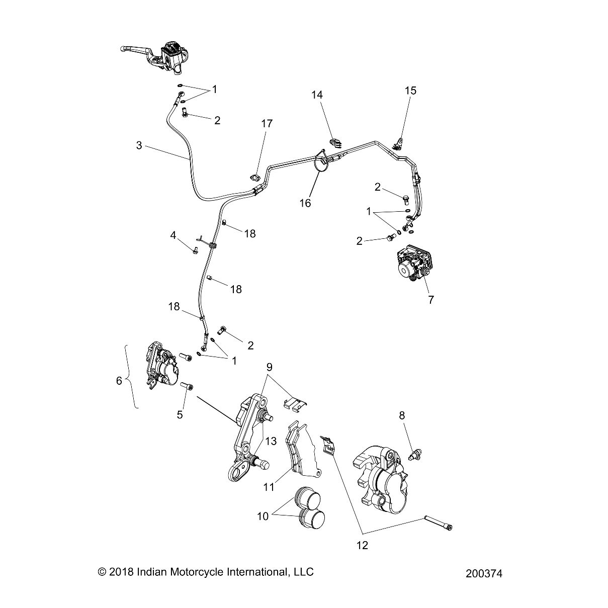 ASM., CALIPER, FRONT, ABS, BLACK [INCL. 8-12]