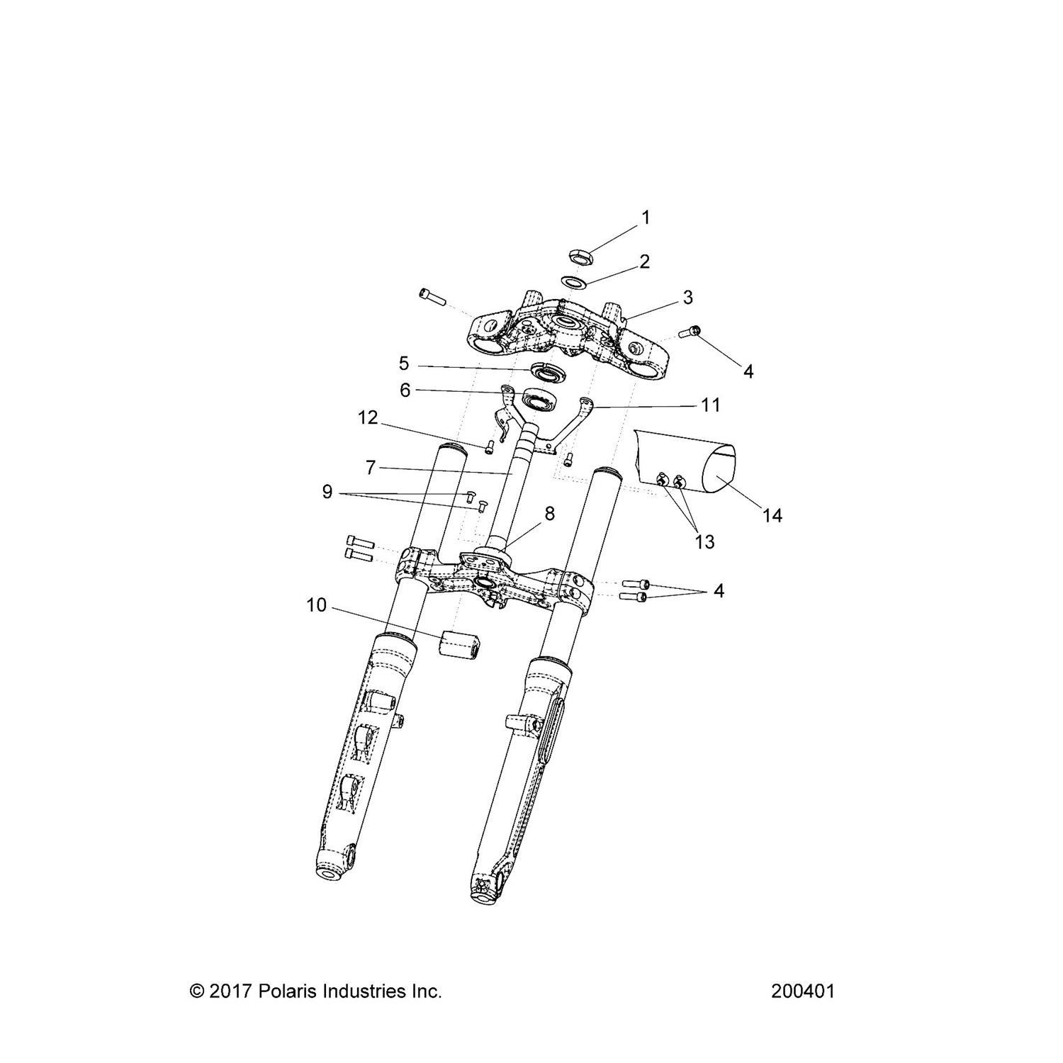 NUT, TOP, TRIPLE CLAMP