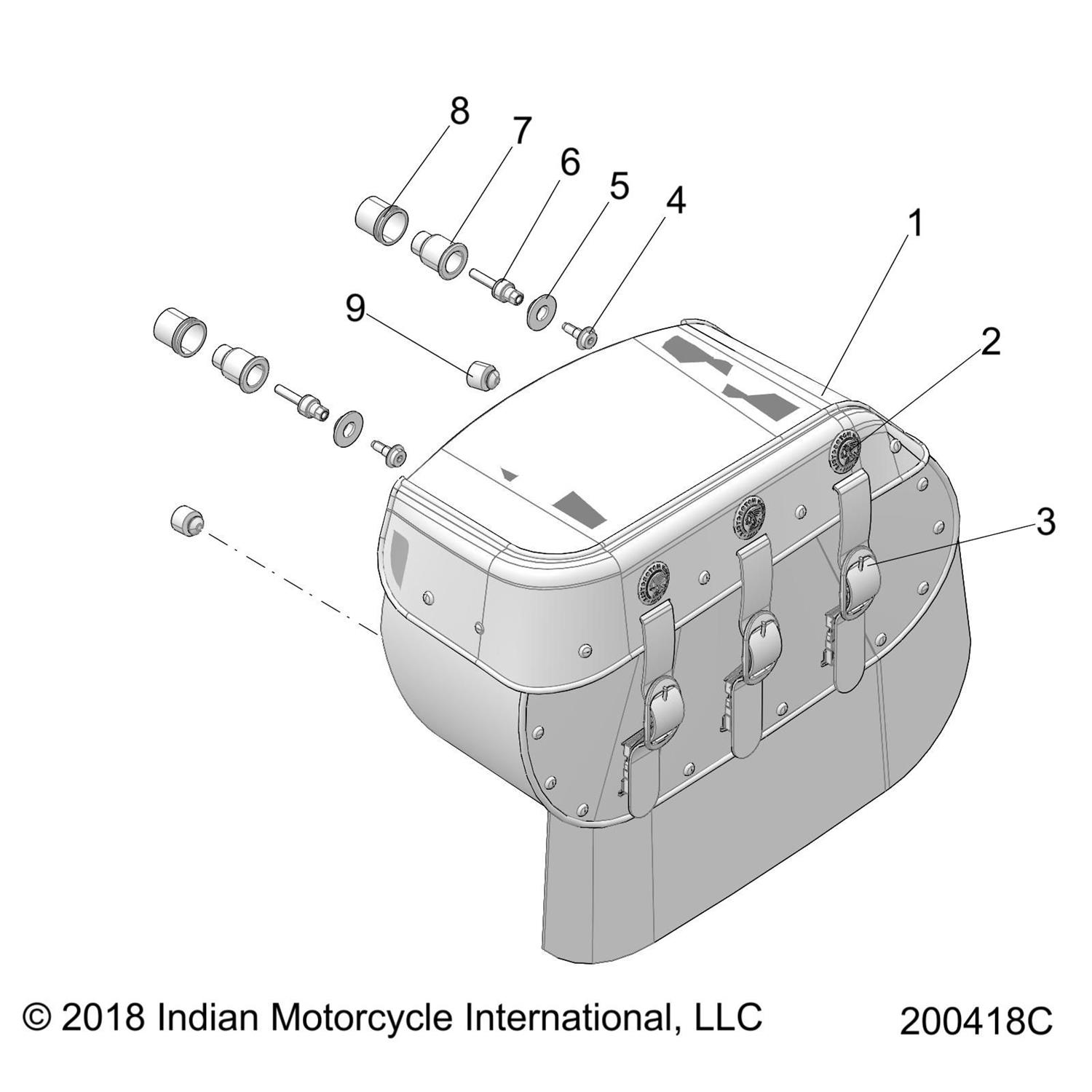 KIT, STUD, SEAT/SADDLEBAG (INCL. 10 STUDS)