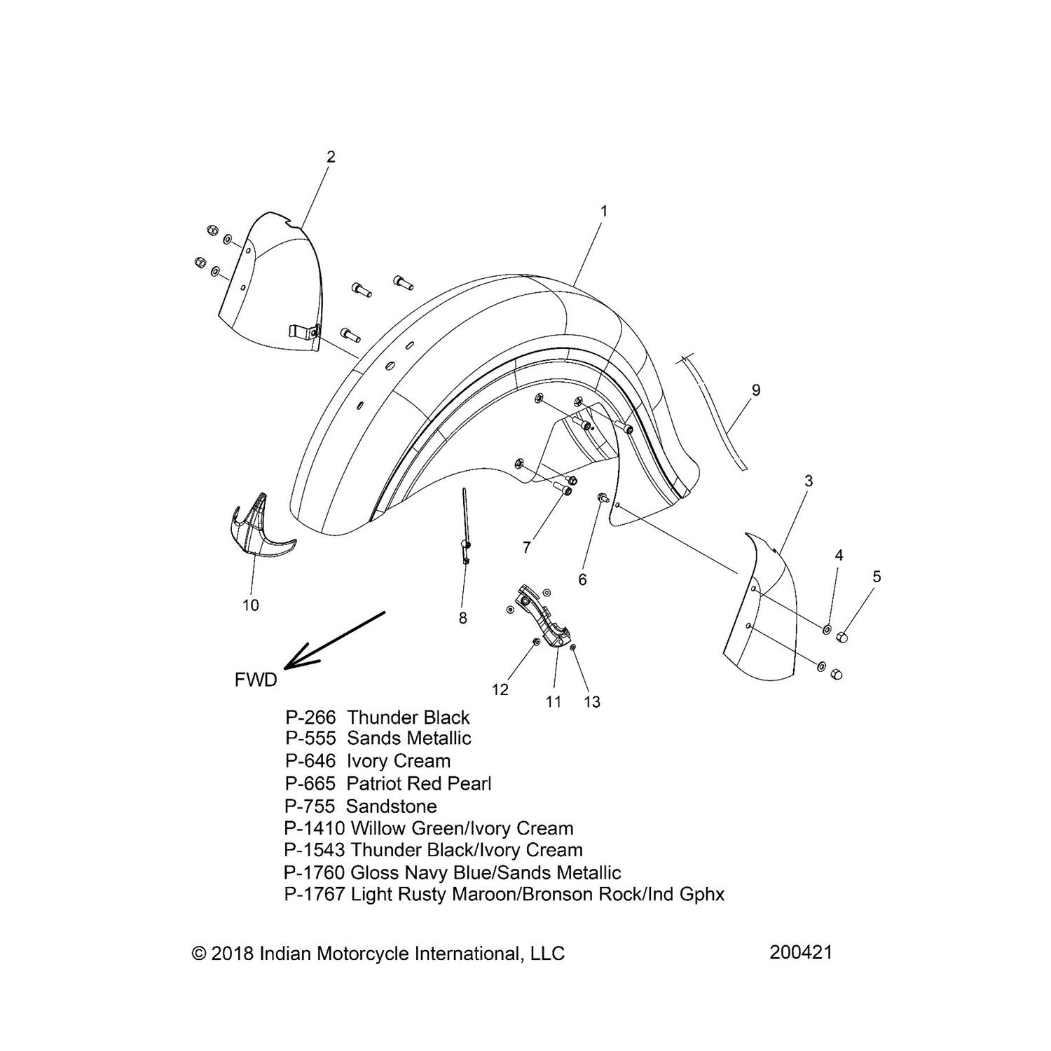 COVER, CALIPER, LH PAT/RED/PRL