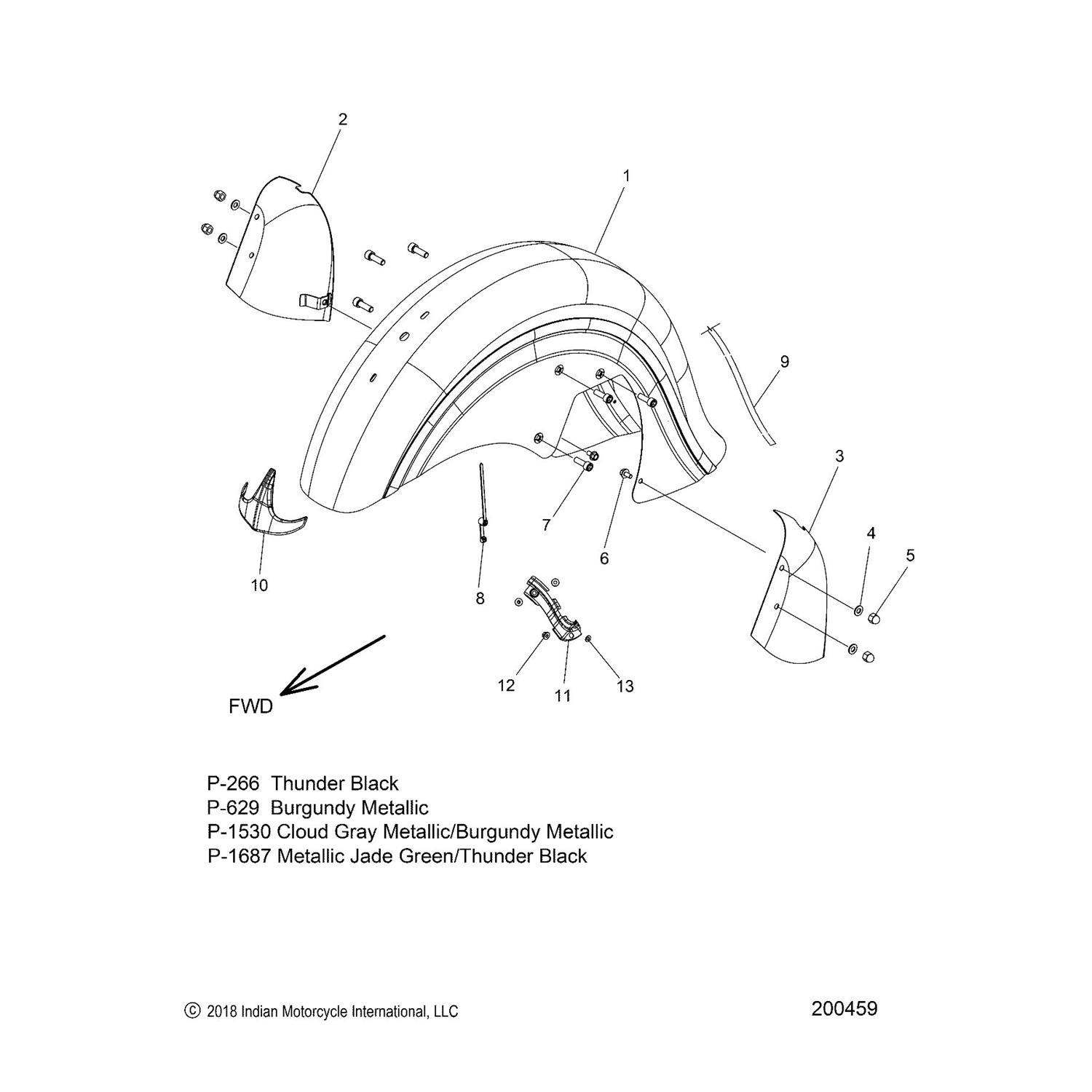 ASM-FRONT FENDER, V SLV