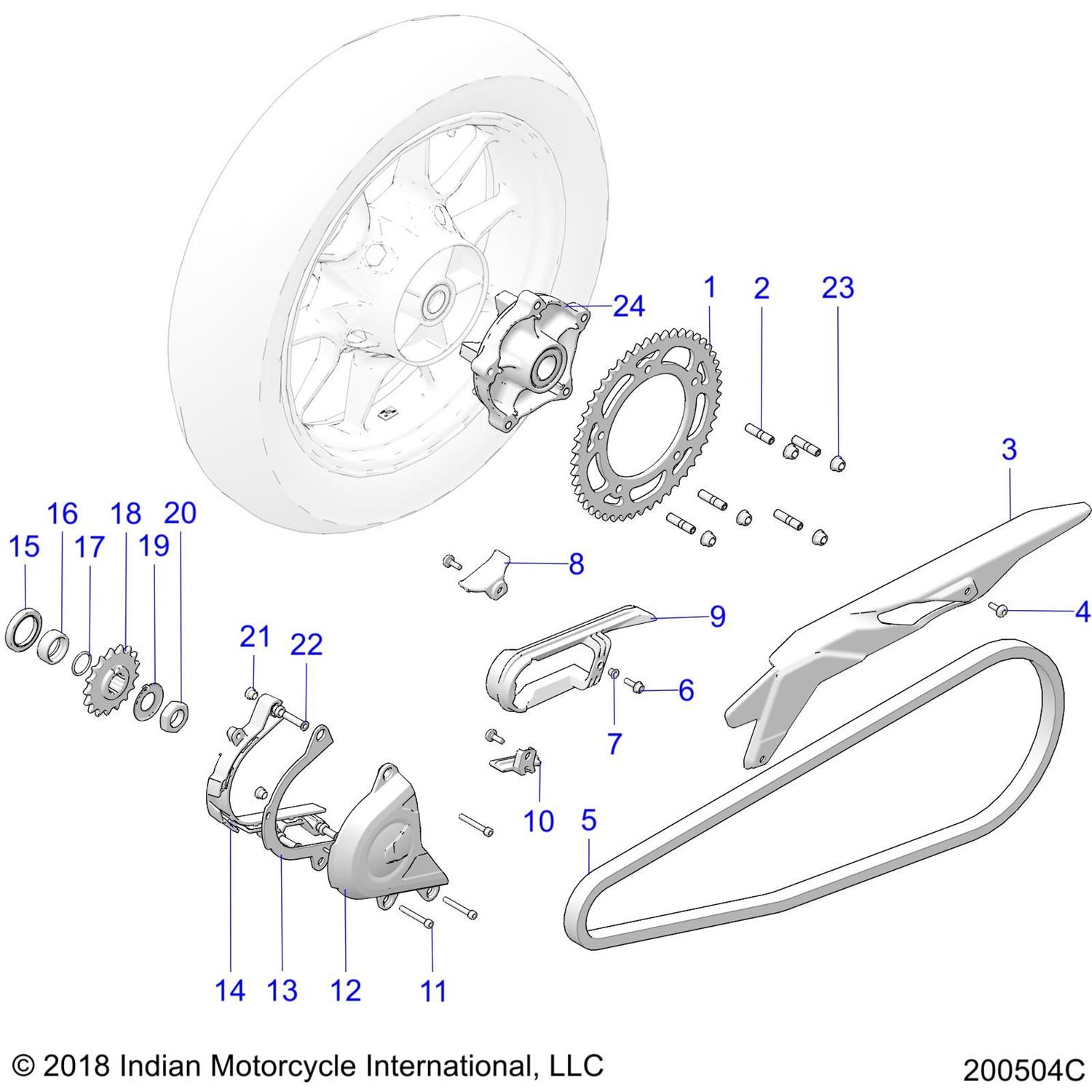 K-DRIVE SPROCKET, 1203 [INCL. 18,19,20]