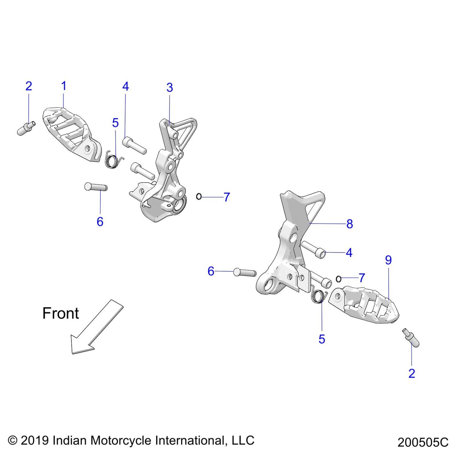 MOUNT-FOOTPEG,DRV,RH,BLK