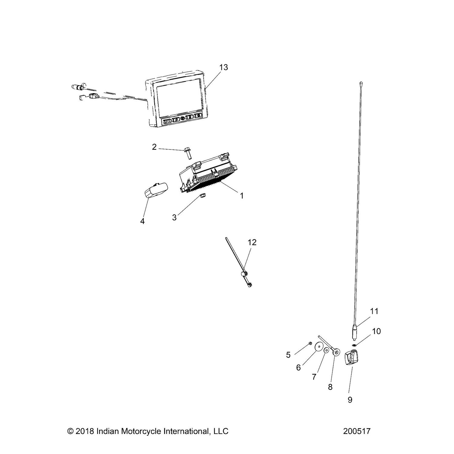 ANTENNA, MAST, 33'' [INCL. RUBBER TIP]