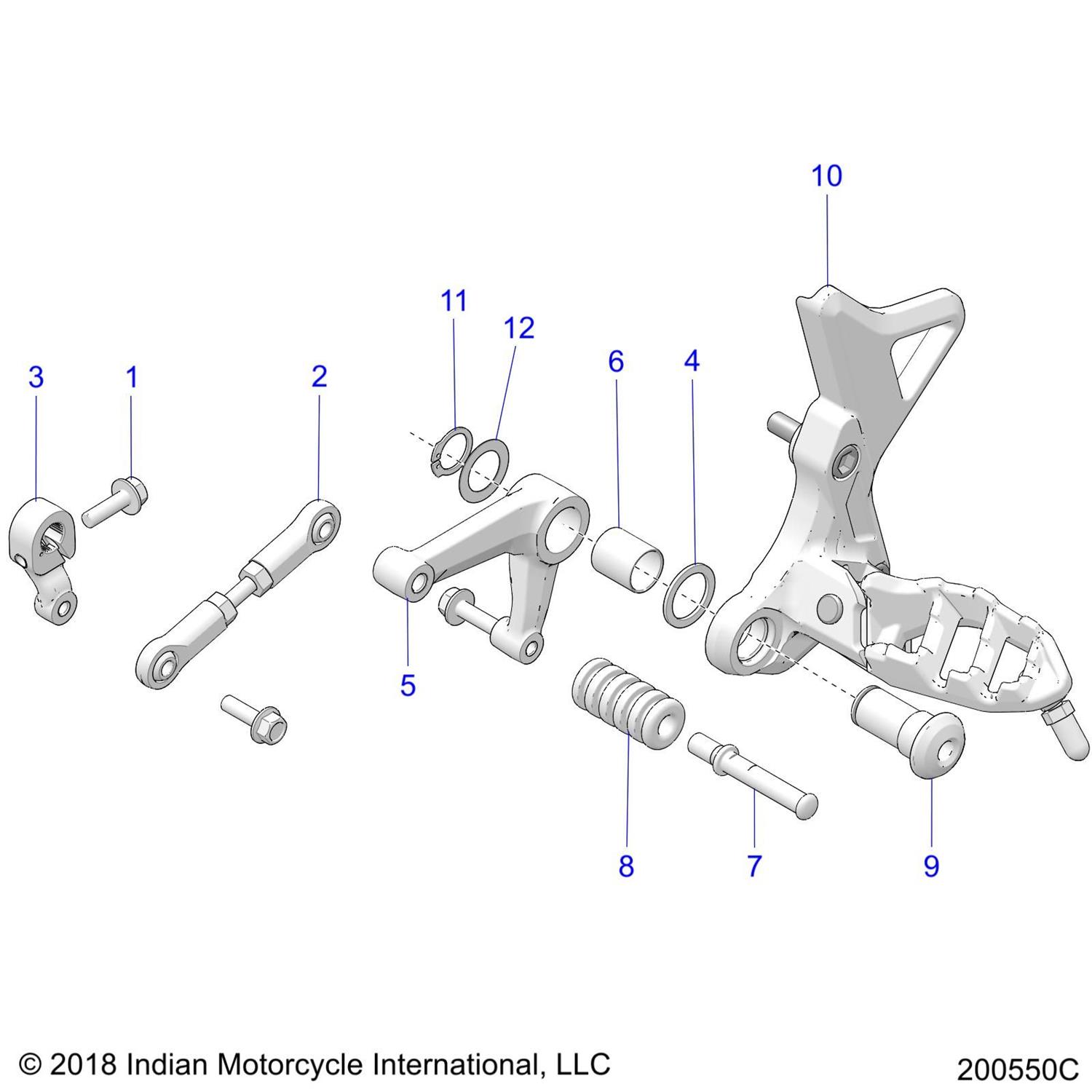 ASSEMBLY-PEG,FOOT,DRV,LH,BLK [INCL. 4-12] [SEE ''CHASSIS, DRIVER FOOTPEGS'']