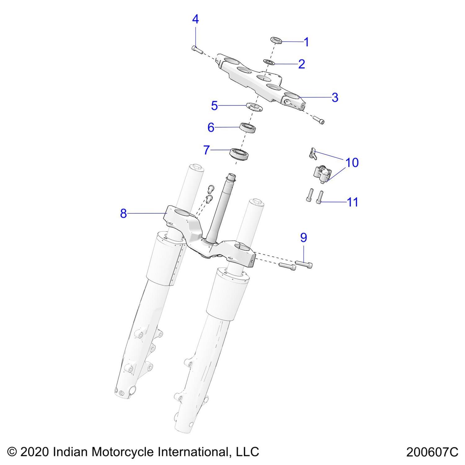 NUT, STEERING HEAD