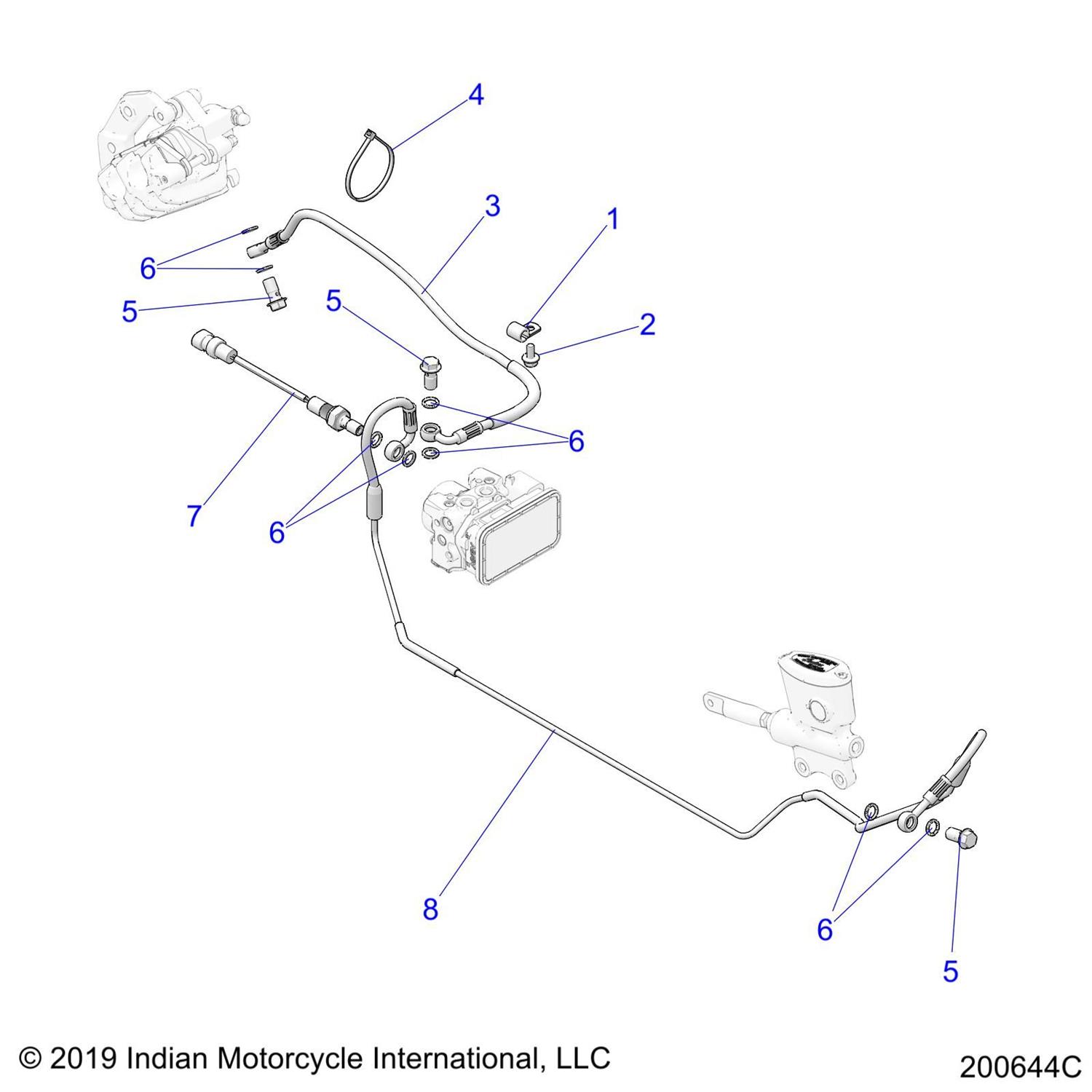 HOSE, BRAKE,REAR CALIPER TO MODULE