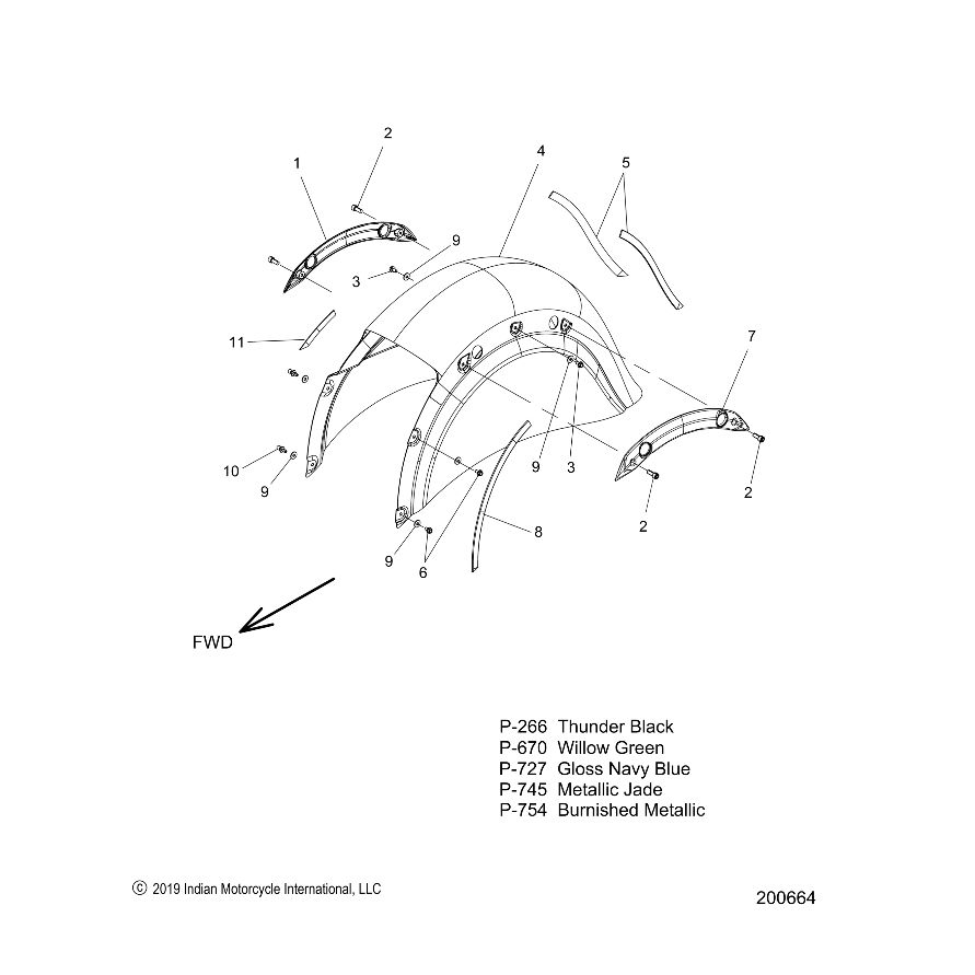 TRIM, REAR FENDER, LH, REAR