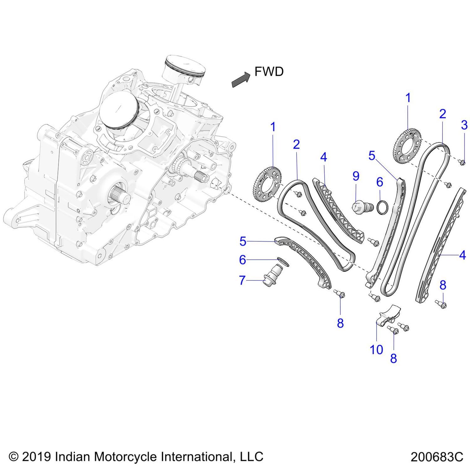 GUIDE-CAM CHAIN,TENSIONER